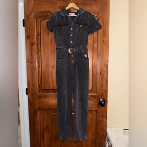 Stylish Black Denim Jumpsuit